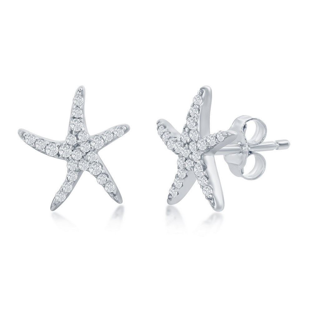 Starfish Studs w/ CZs – Royal Jewelers