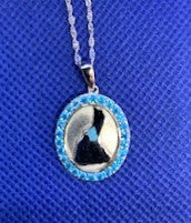 Block Island Necklace with Blue Topaz