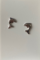 Dolphin Studs - Sterling Silver