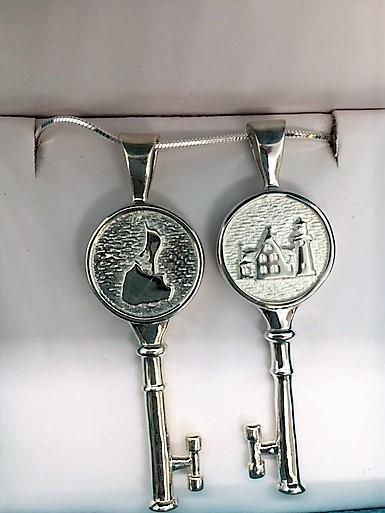 Block Island Key Sterling Silver Pendant